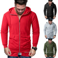 2021 Oversized 202 Size New Large Hooded Hole Zipper Corrugated Cuff Shoulder Stitching Long Sleeve Men's Plus-Size Hoodies